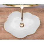 Накладной умывальник Rea Pearl Gold Edge Накладной умывальник Rea Pearl Gold Edge